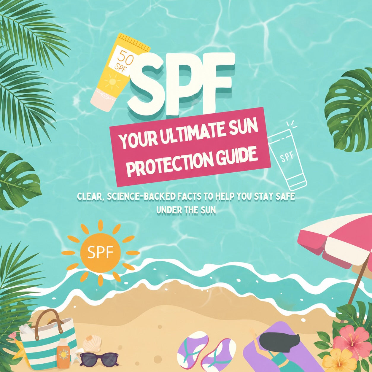 SPF Beach Guide — sun protection handbook cover